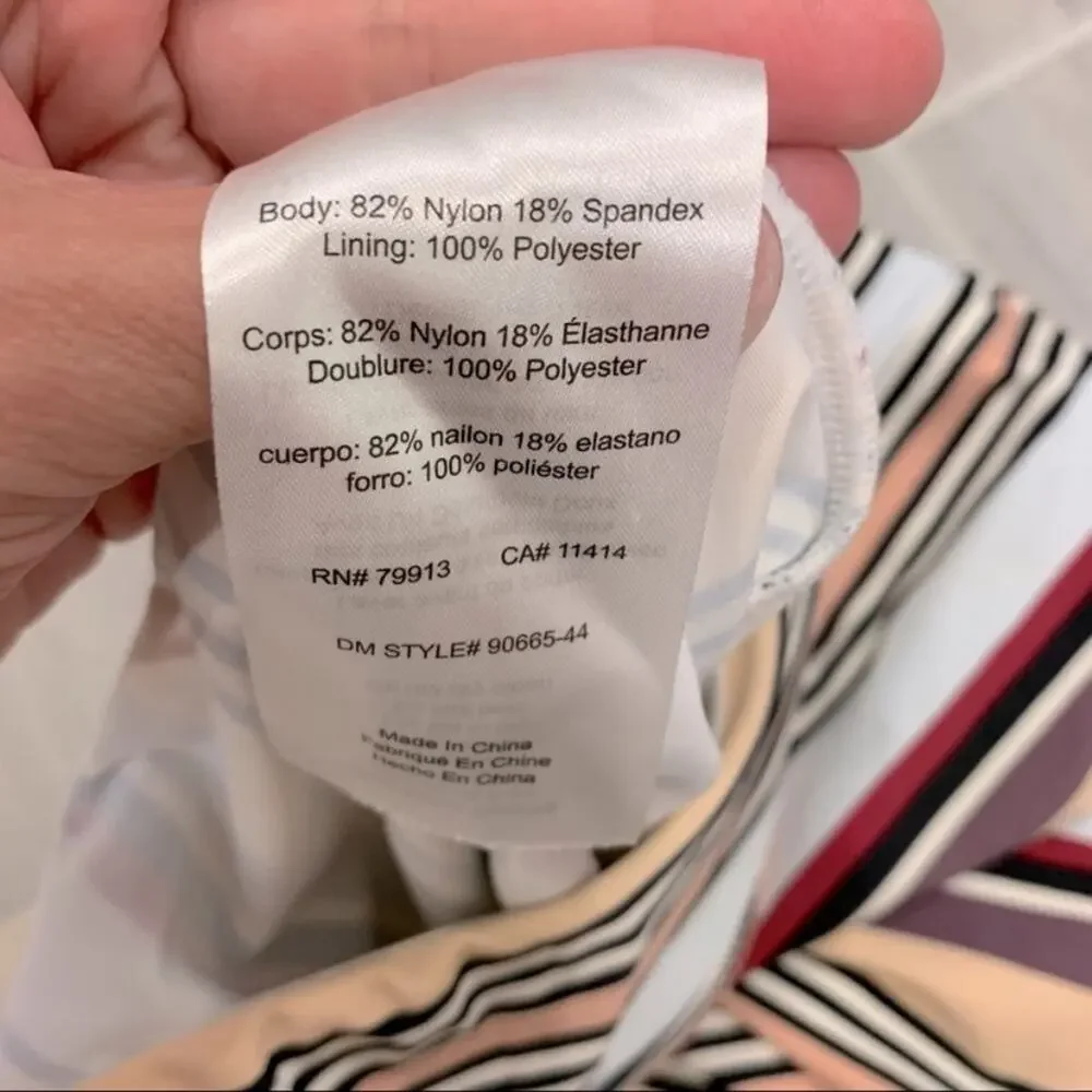 Jessica Simpson Maternity Multi-color Striped One Piece Swimsuit